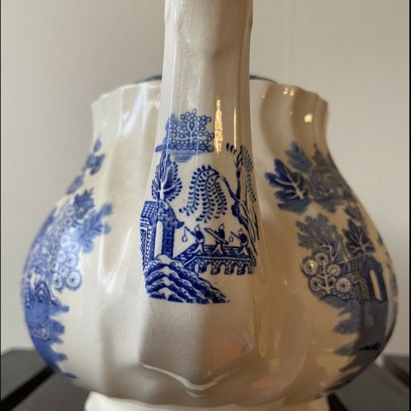 Vintage Mid Century 1950's Sadler England Blue Willow Teapot - Picture 5 of 6